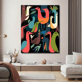 Paint by Numbers Abstract Birds Art